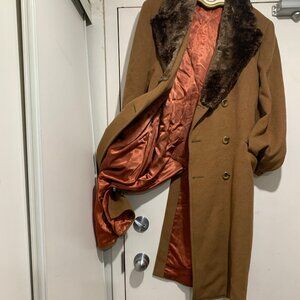 VINTAGE STOLLERY'S WOOL DOUBLE BREAST TRENCH COATS SIZE L